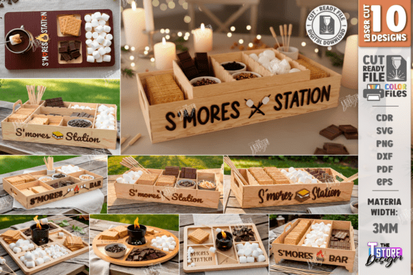 Download S'mores Serving Trays Laser Cut Bundle - Premium Resources