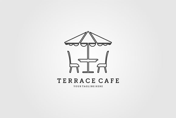 Download Terrace Cafe Logo Line Art Vector - Premium Resources