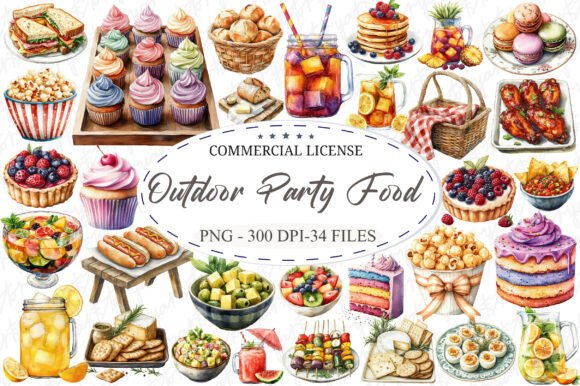 Download Outdoor Party Food Clipart - Outdoor party Collection