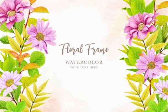 Download Watercolor DAISY Wreath Design - Wreath design Collection