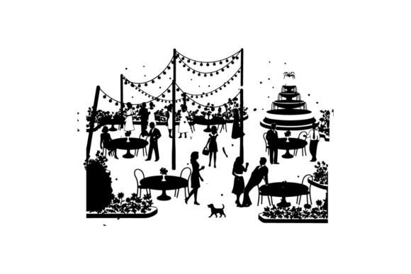 Download Silhouette of People at an Outdoor Party - Premium Resources